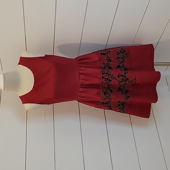 Altar'd State Dresses & Skirts - Altar'd State medium red mini dress with crochet